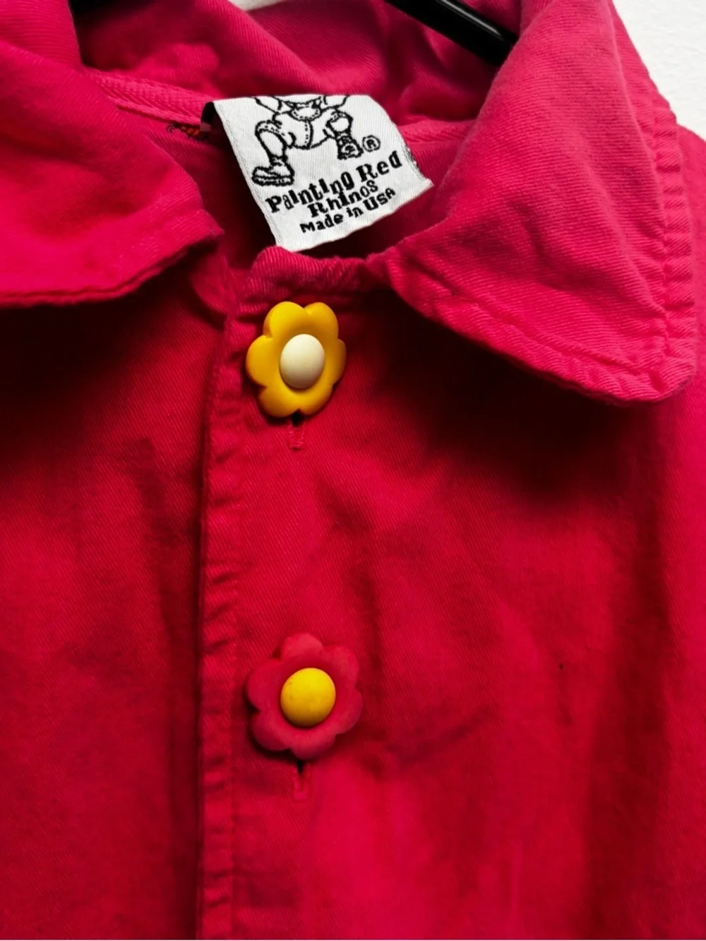 Vintage Painting Red Rhinos Jacket